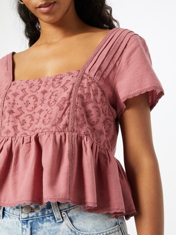 American Eagle Blouse 'LIABILITY' in Lila