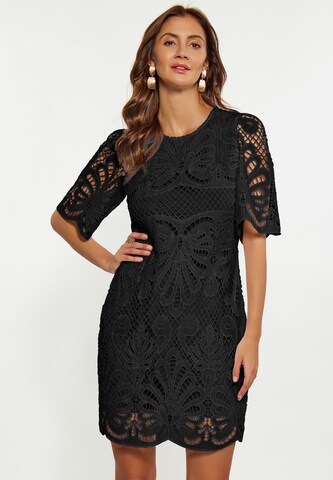 faina Cocktail Dress in Black: front