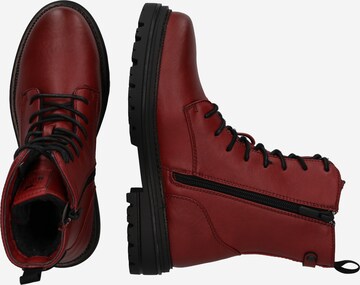 MUSTANG Lace-Up Ankle Boots in Red