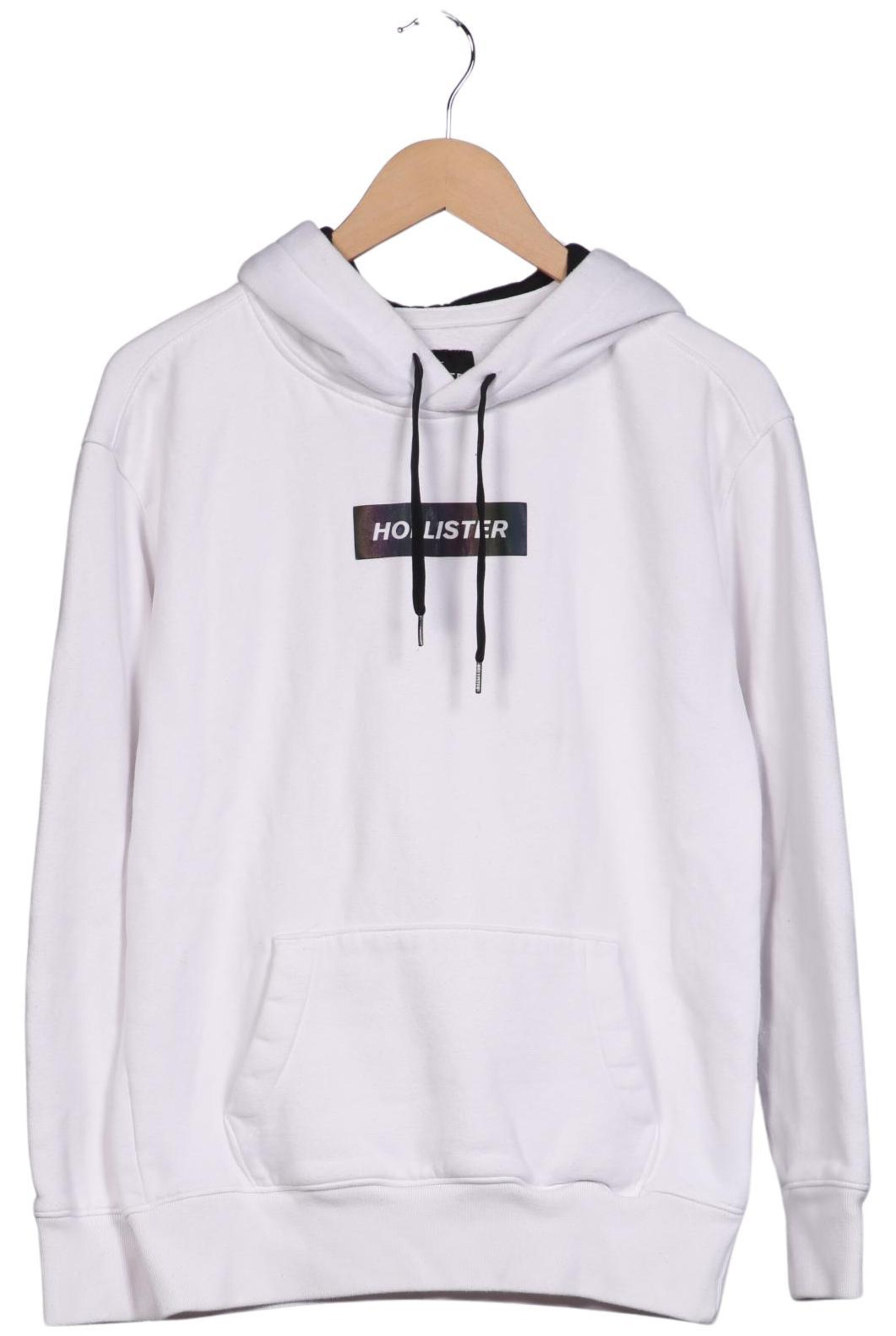 HOLLISTER Sweatshirt & Zip-Up Hoodie in S in White: front