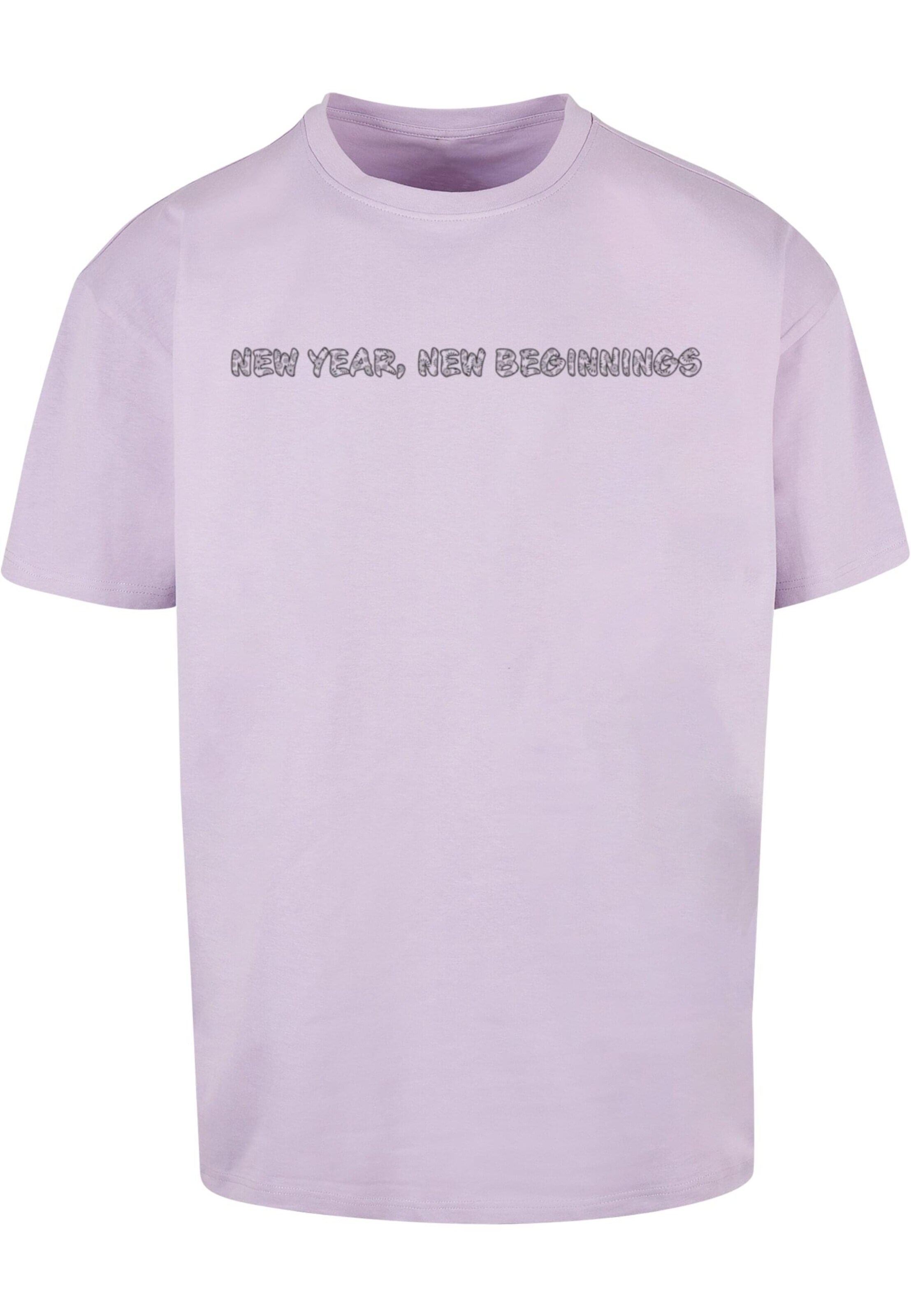 Merchcode Shirt 'New Year' in Lila: Vorderseite