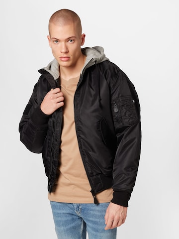 Brandit Winter Jacket in Black: front