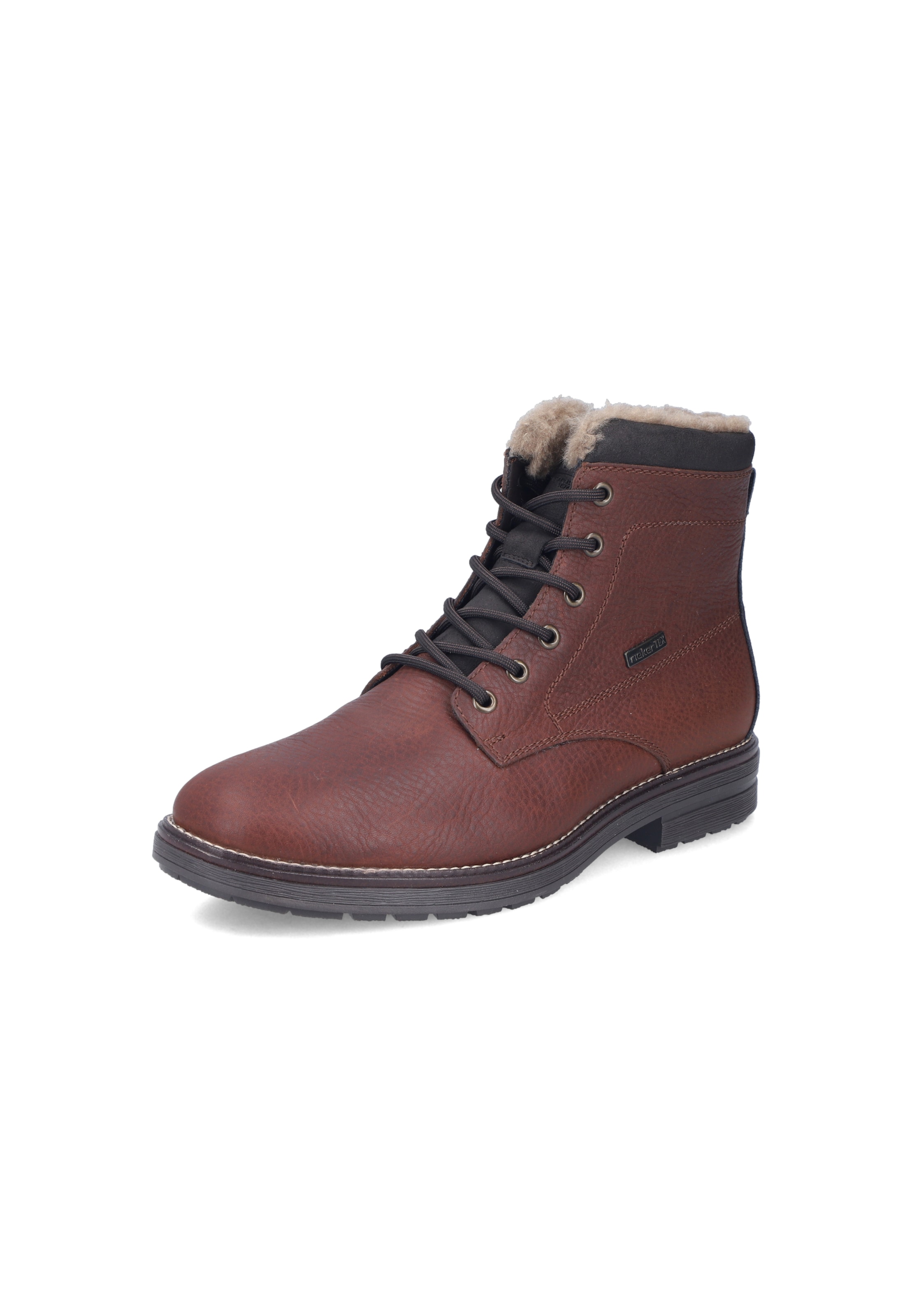 Bottes à lacets Rieker en marron : devant