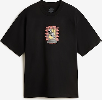 VANS - Camisa 'Skull Window' em preto: frente