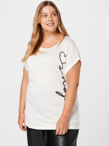 T-shirt 'Maja' ABOUT YOU Curvy en blanc : devant