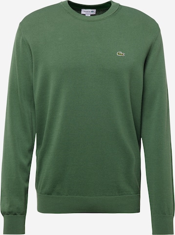 LACOSTE Regular fit Пуловер в зелено: отпред