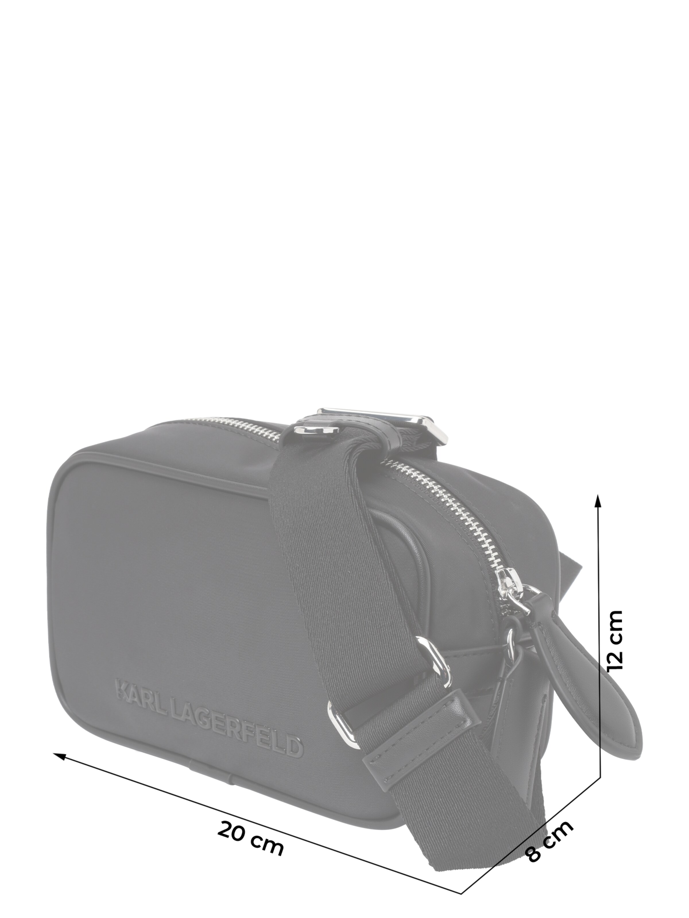 juoda Karl Lagerfeld Rankinė su ilgu dirželiu