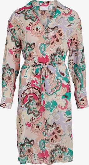 VILA Robe-chemise 'Elle' en turquoise / violet / rose / poudre, Vue avec produit