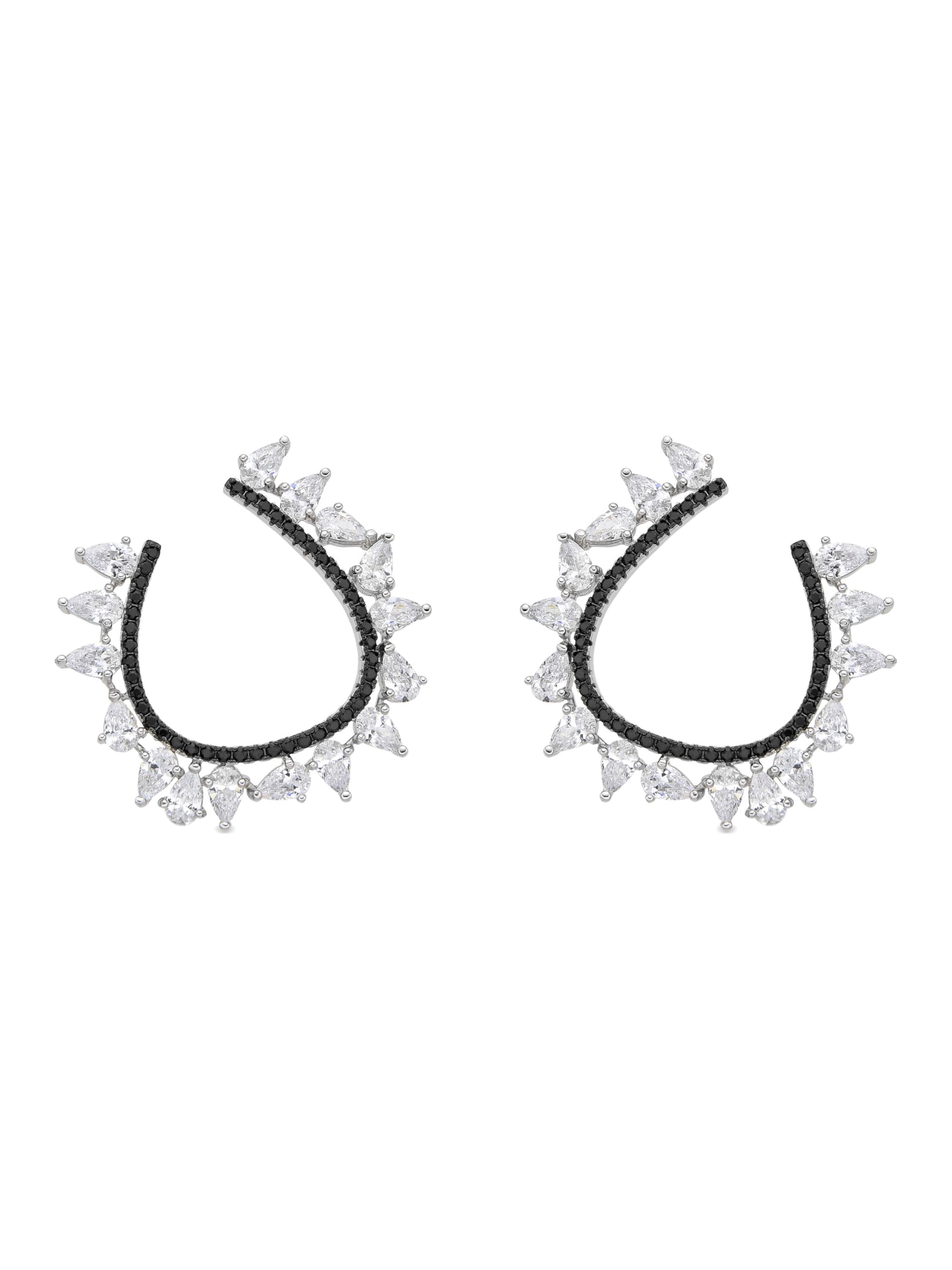 Luxenter Ohrringe 'SIDYA'‌‌‌‌‌‌ in Schwarz: Vorderseite