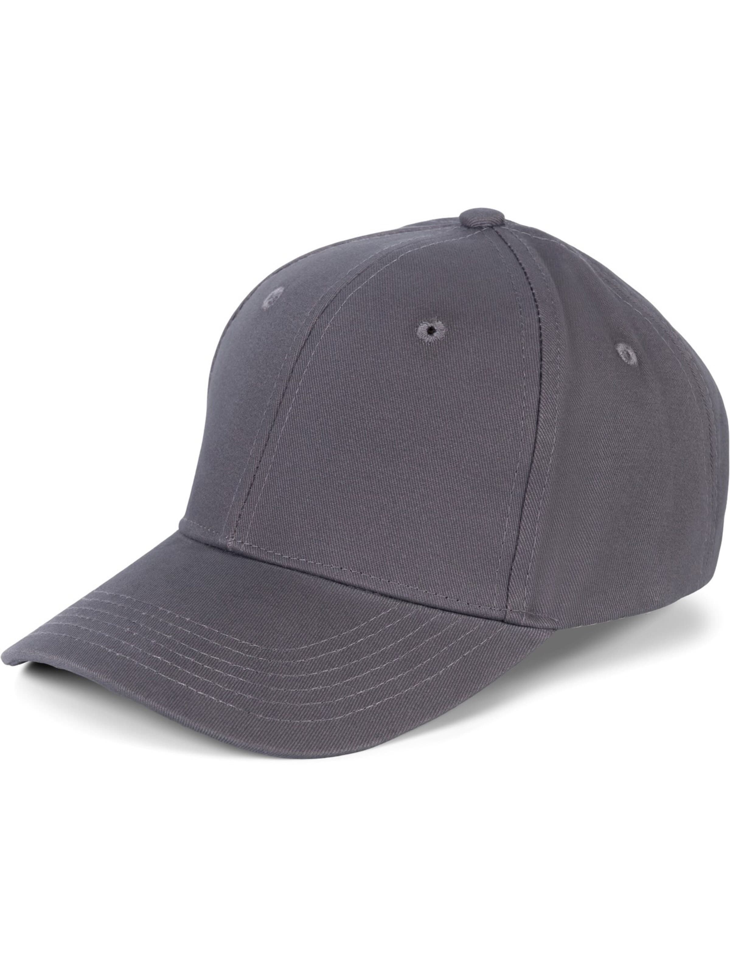 styleBREAKER Cap 'Baseball Cap Einfarbig' in Grey: front
