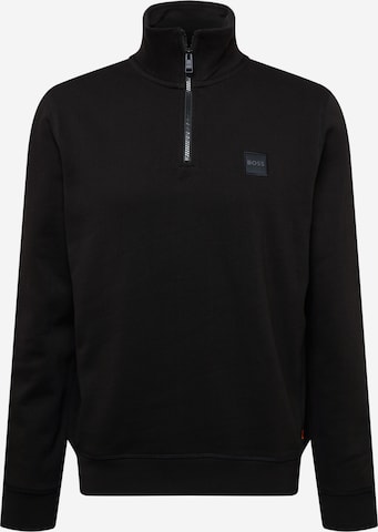 BOSS Orange Sweatshirt 'Zetrust' in Schwarz: predná strana