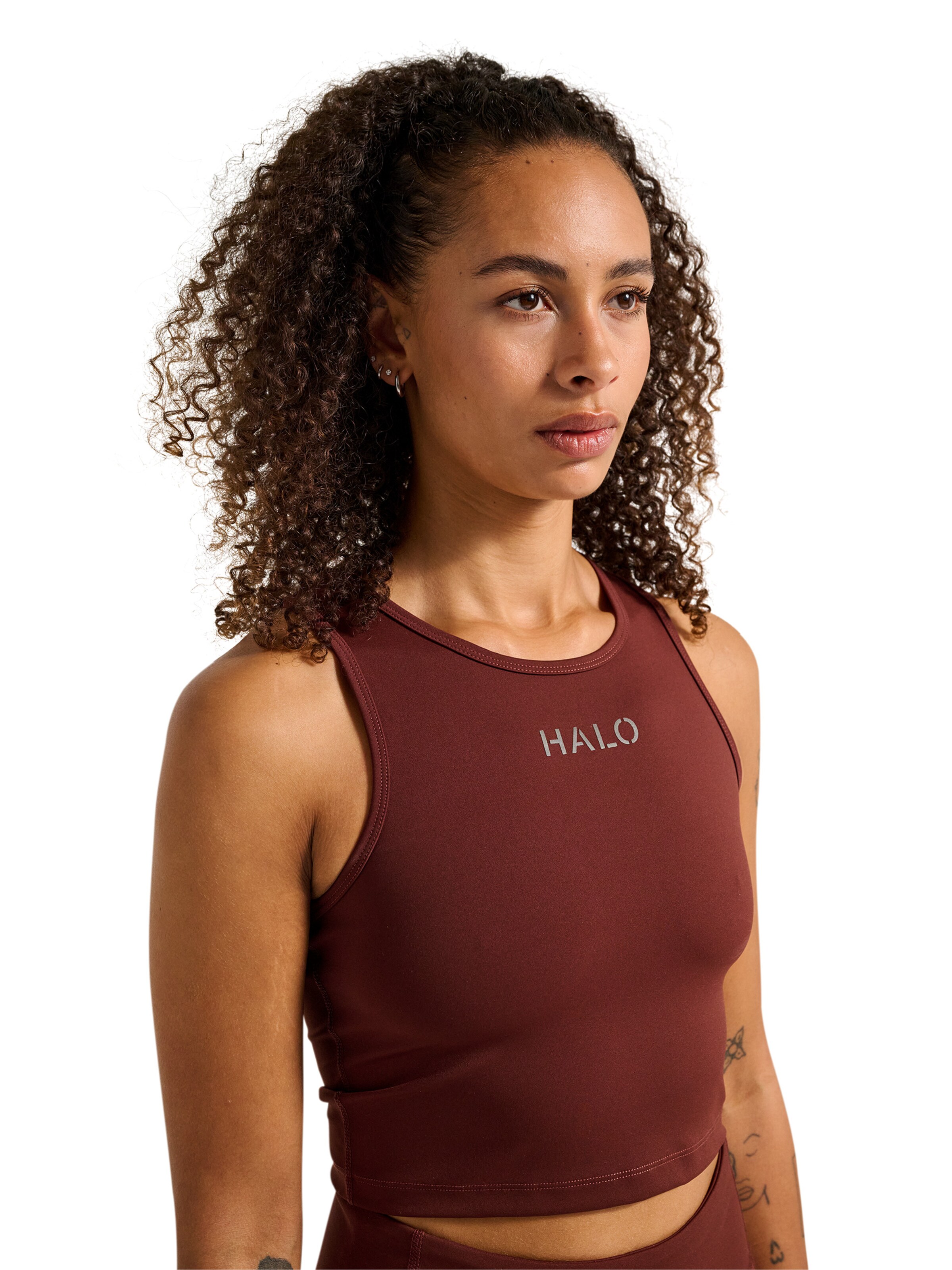 HALO Sports Top in Brown: front