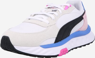 PUMA Niske tenisice u svijetlosiva / neonsko ljubičasta / roza / crna / bijela, Pregled proizvoda