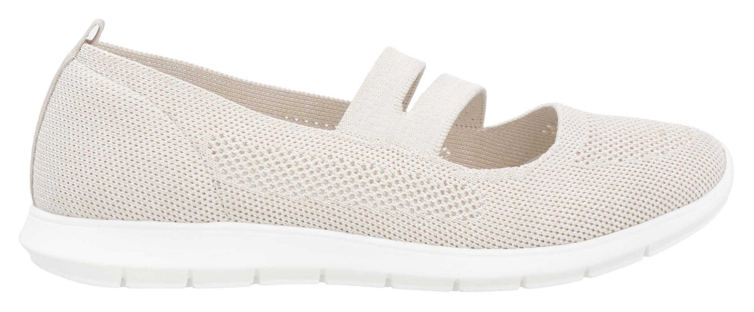 REMONTE Ballet Flats with Strap in Beige