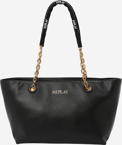 REPLAY Shopper torba u zlatna / siva / crna / bijela, Pregled proizvoda