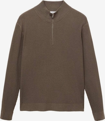 MANGO MAN Pullover 'Antiguap' in Braun: Vorderseite