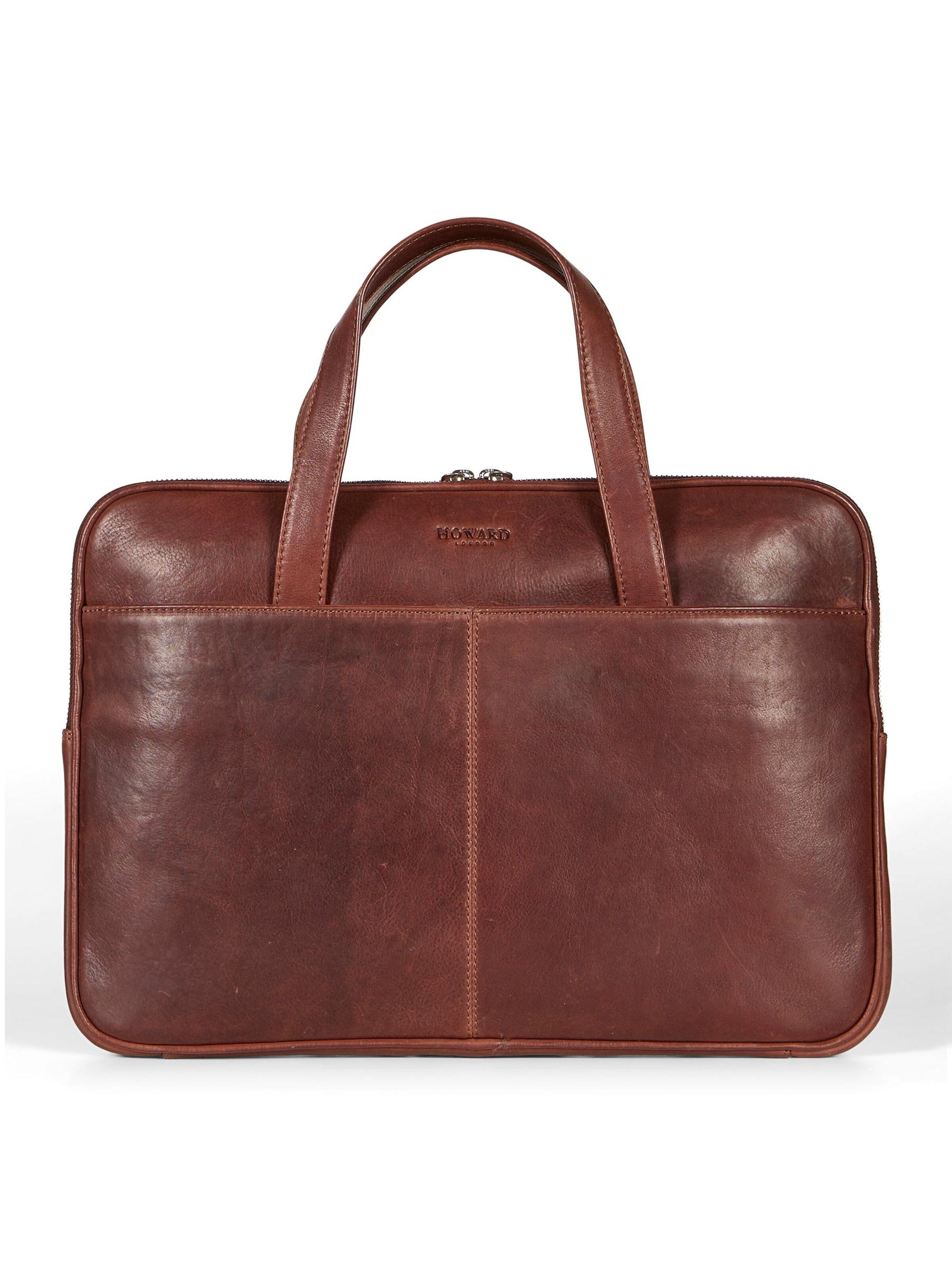 Sac d’ordinateur portable 'Laptop Bag Oscar Brown' Howard London en marron : devant