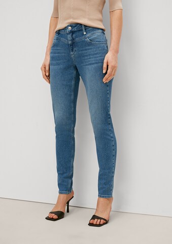 COMMA Slimfit Jeans in Blauw: voorkant