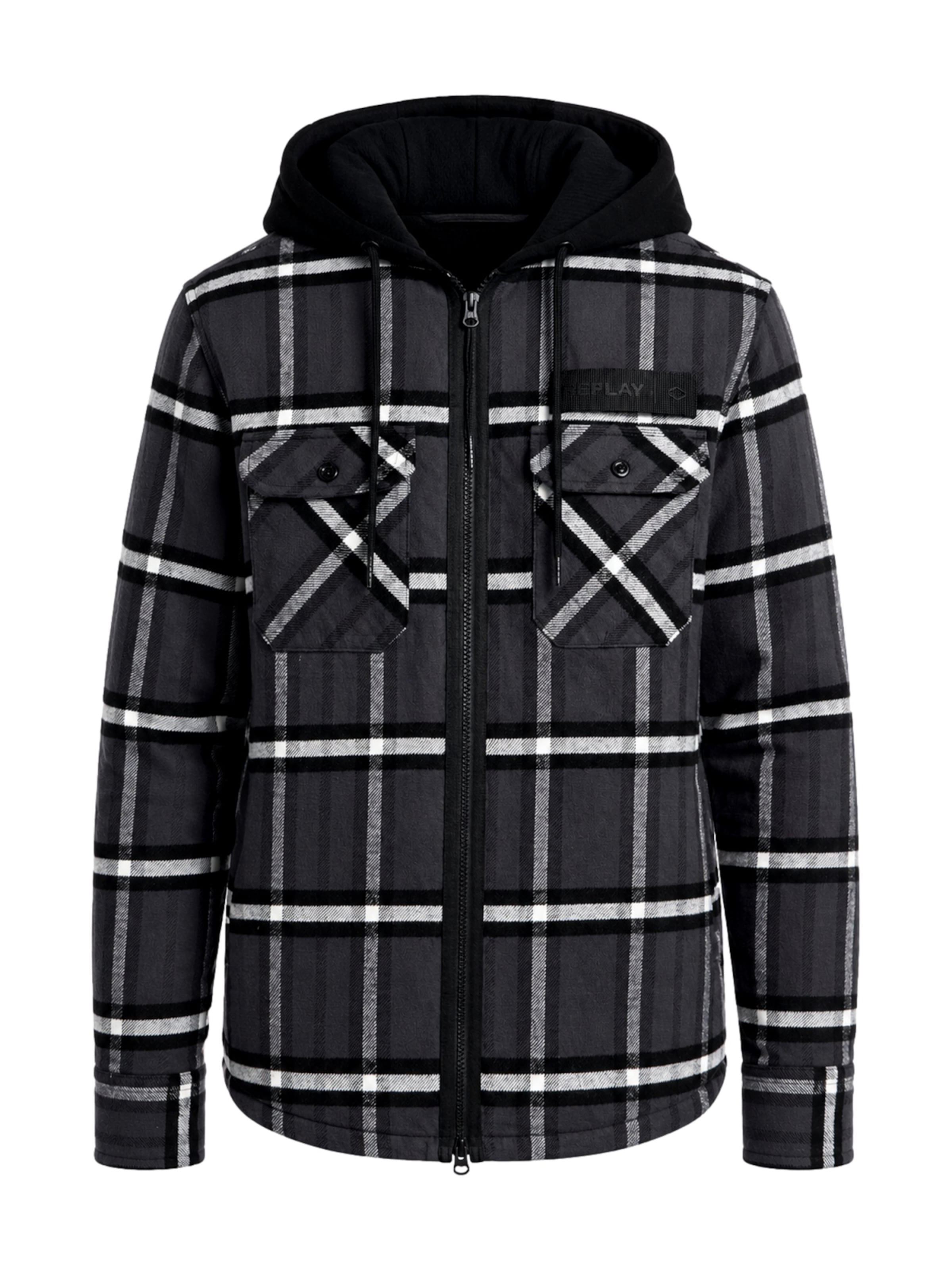 REPLAY Regular Fit Skjorte i sort: forside