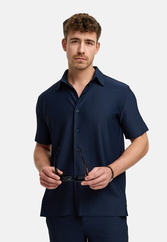 INDICODE JEANS Regular fit Overhemd 'Lamgo' in Blauw: voorkant