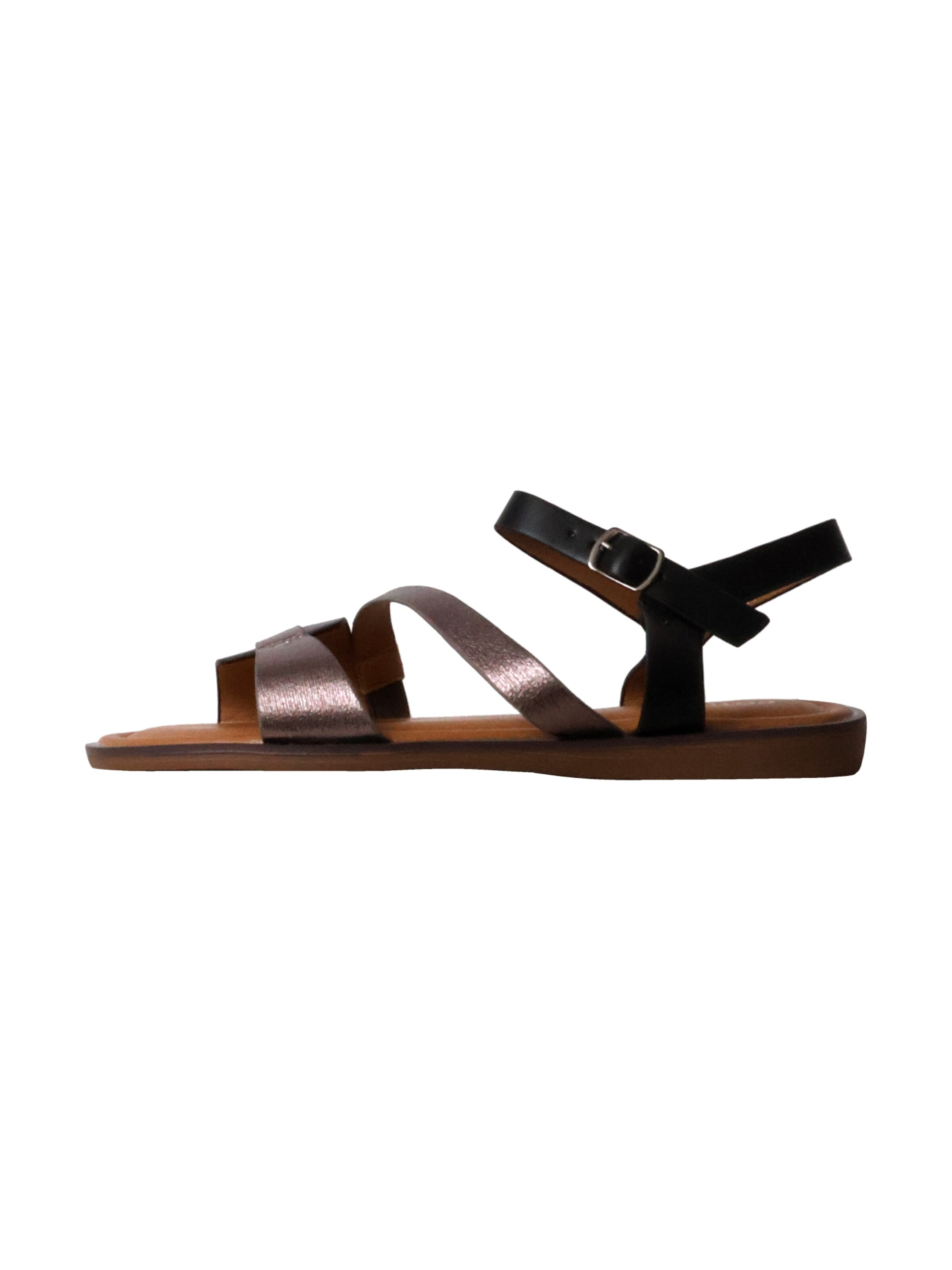 POTI PATI Sandaal 'Flache Sandalen mit Riemchen' in Zwart