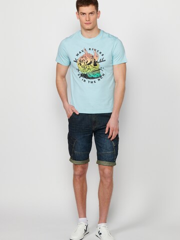 KOROSHI T-Shirt in Blau