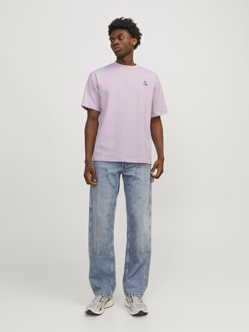 JACK & JONES Shirt 'Triangle Summer' in Purple