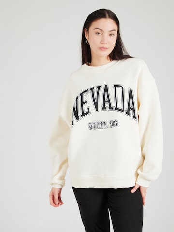 Sweat-shirt 'Nevada' TOPSHOP en beige : devant