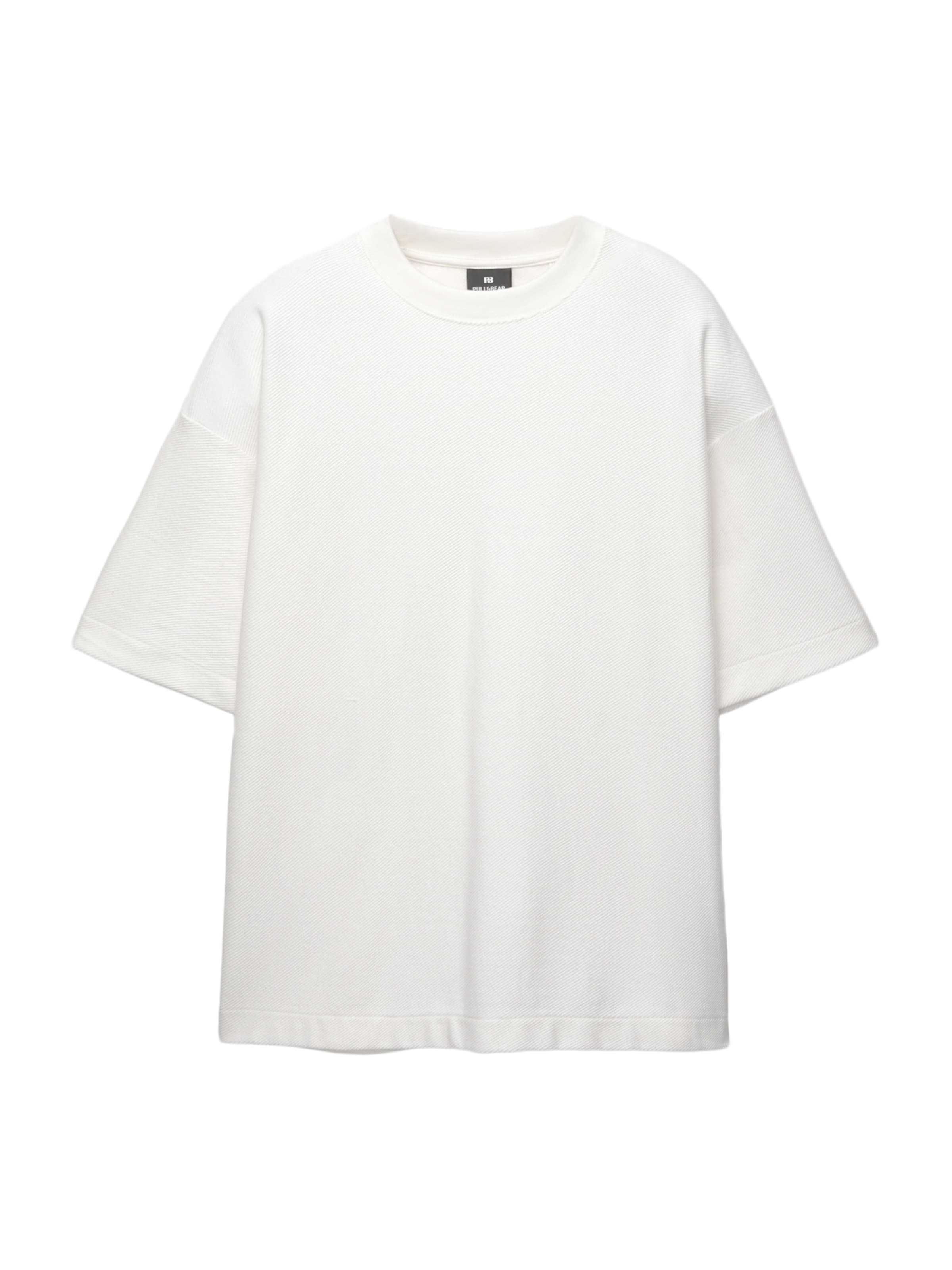 Pull&Bear Shirt in Wit: voorkant