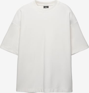 T-Shirt Pull&Bear en blanc : devant
