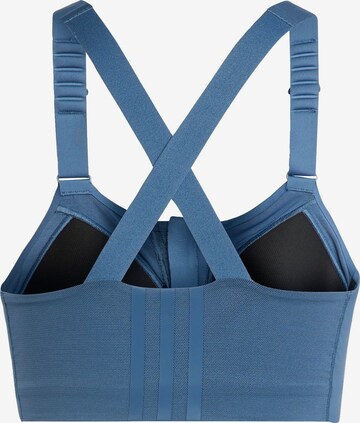 ADIDAS SPORTSWEAR High Support Sports bra 'Tlrd Impact Luxe High-Support Zip' in Blue