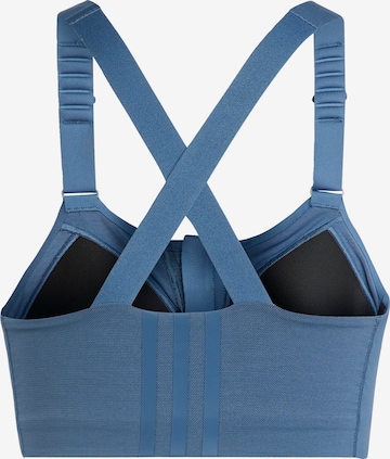ADIDAS SPORTSWEAR High Support Sports Bra 'Tlrd Impact Luxe High-Support Zip' in Blue