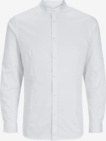 JACK & JONES Slim fit Businessskjorta 'Parma' i vit: framsida