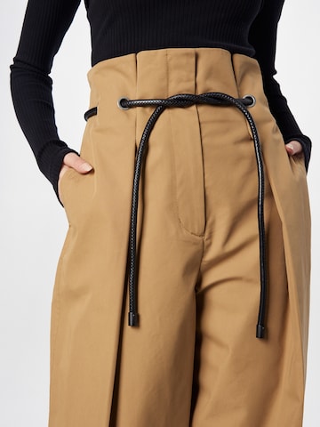 3.1 Phillip Lim Loose fit Pleat-front trousers 'ORIGAMI' in Brown