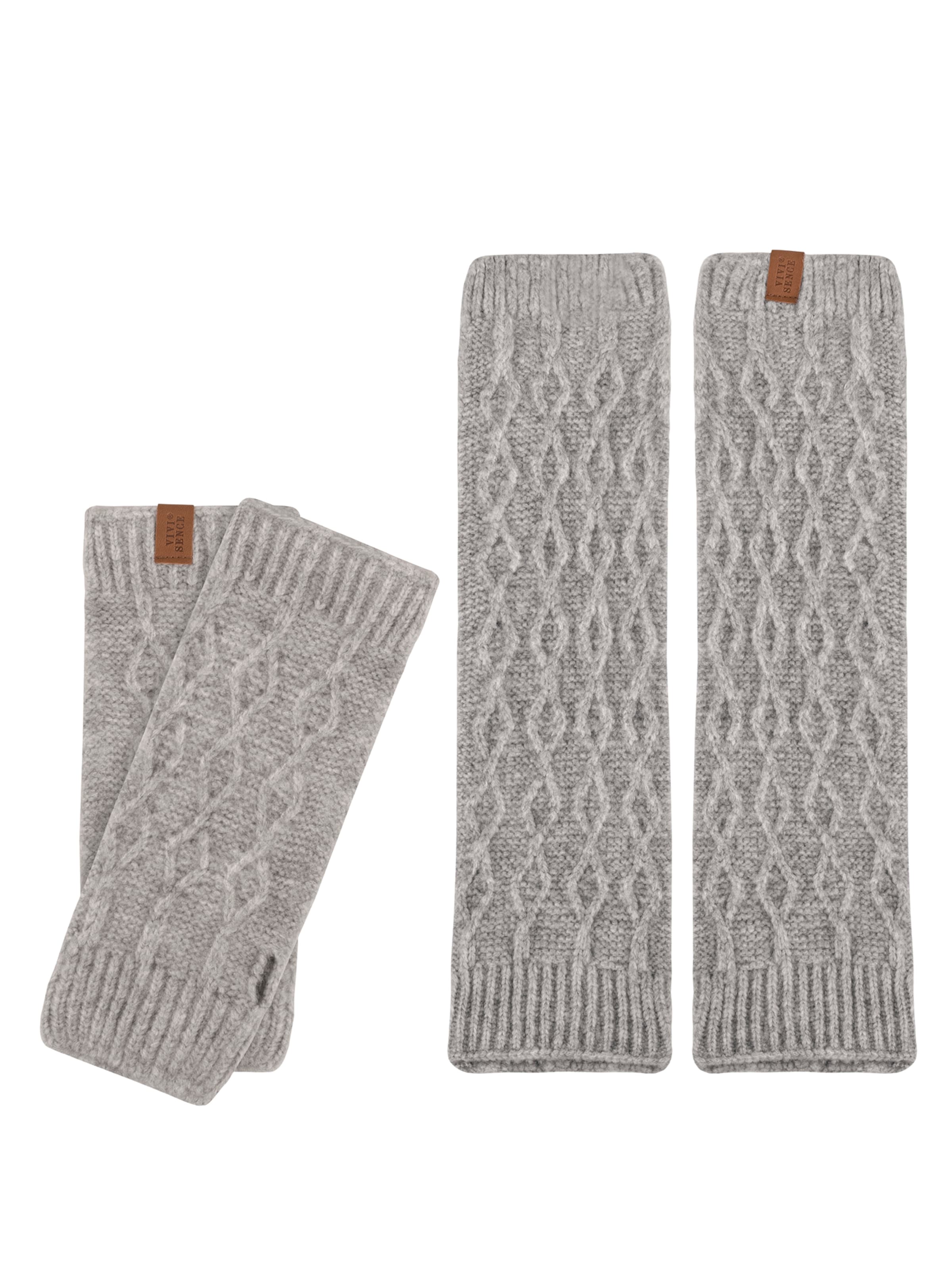 Vivisence Short finger gloves '7300 Set' in Grey: front