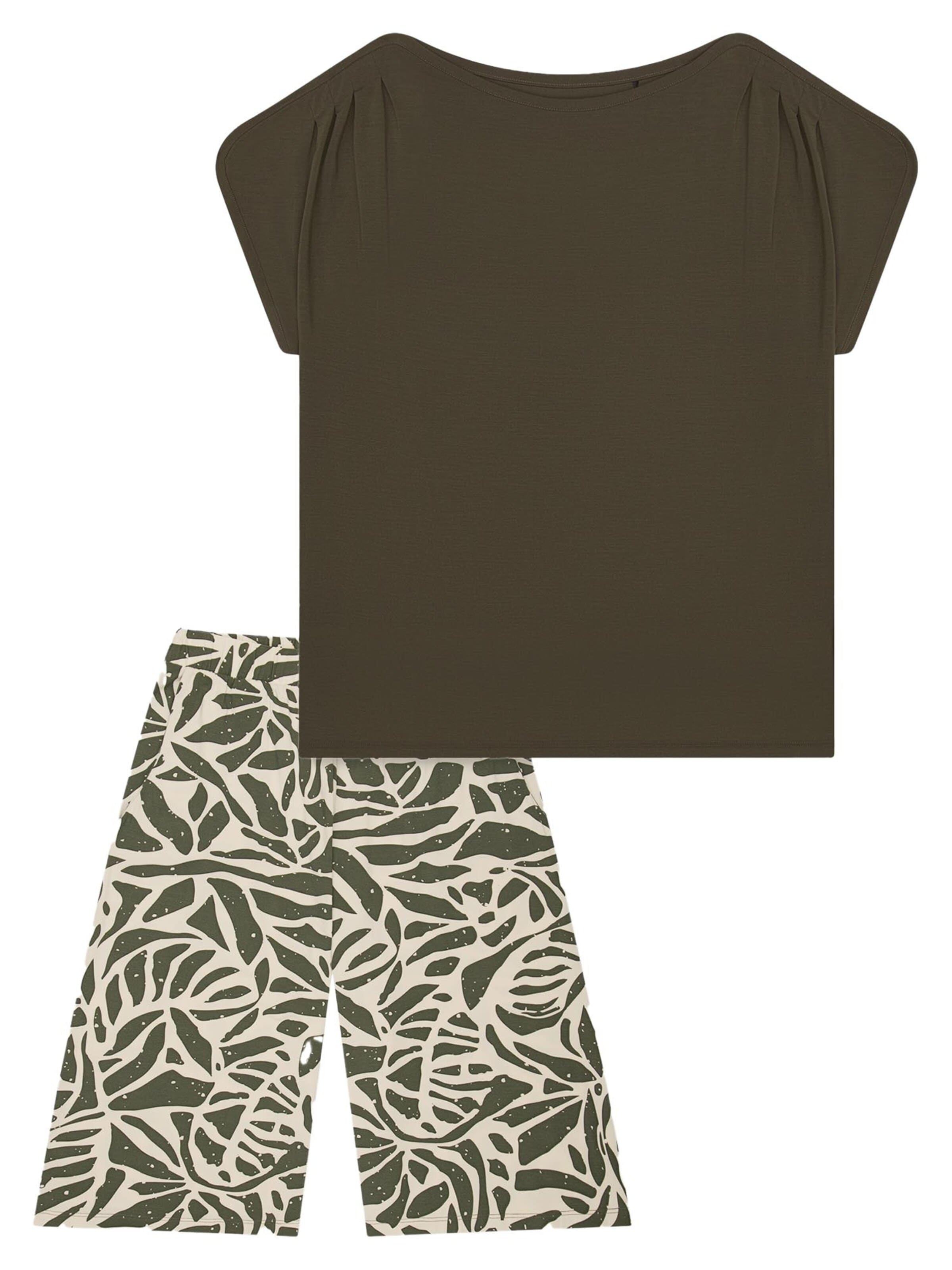 SCHIESSER Pajama 'Selected Premium' in Green: front