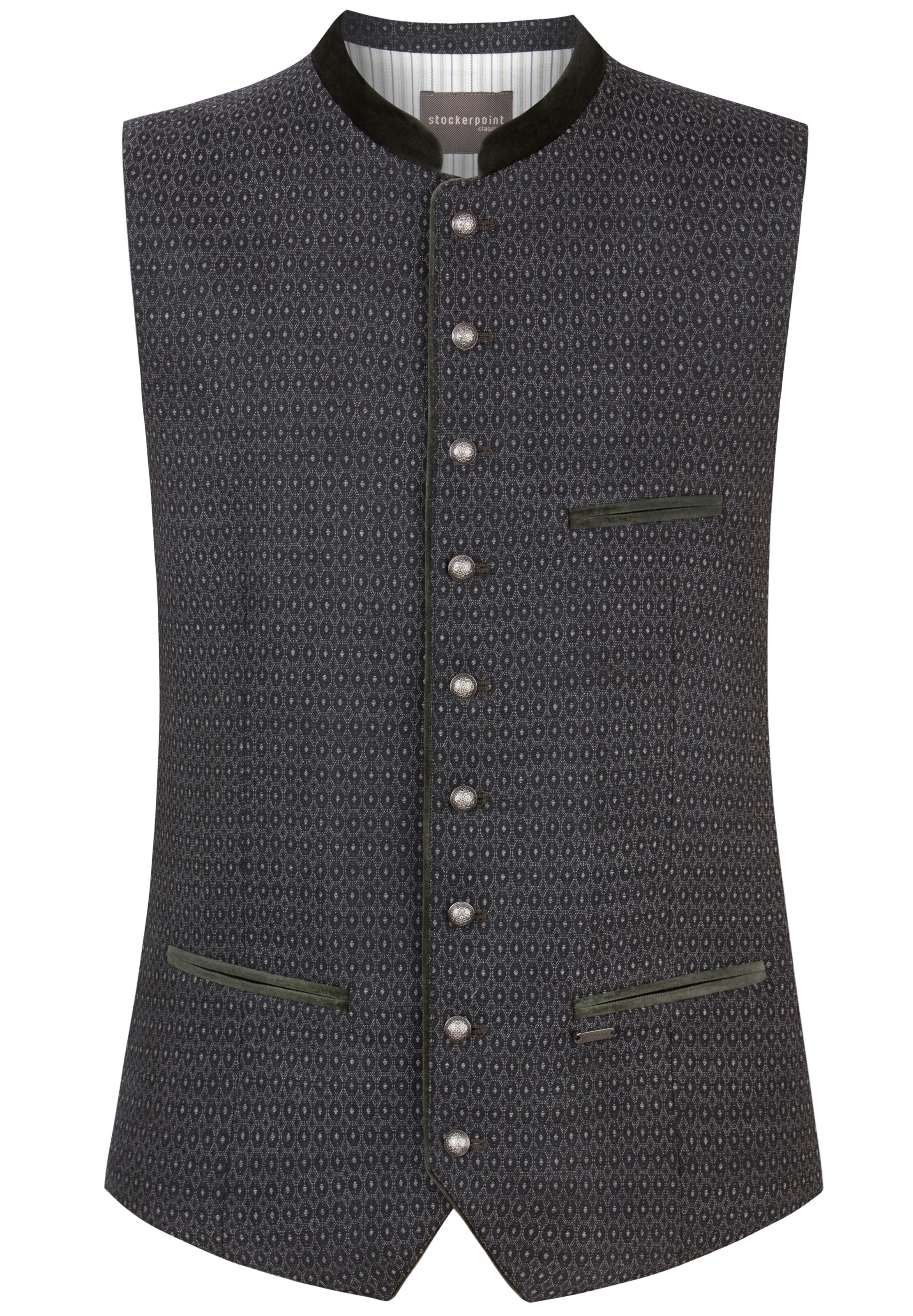 STOCKERPOINT Traditional Vest 'Gregorio' in Grey: front