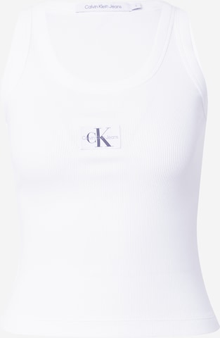 Calvin Klein Jeans Top - biela: predná strana