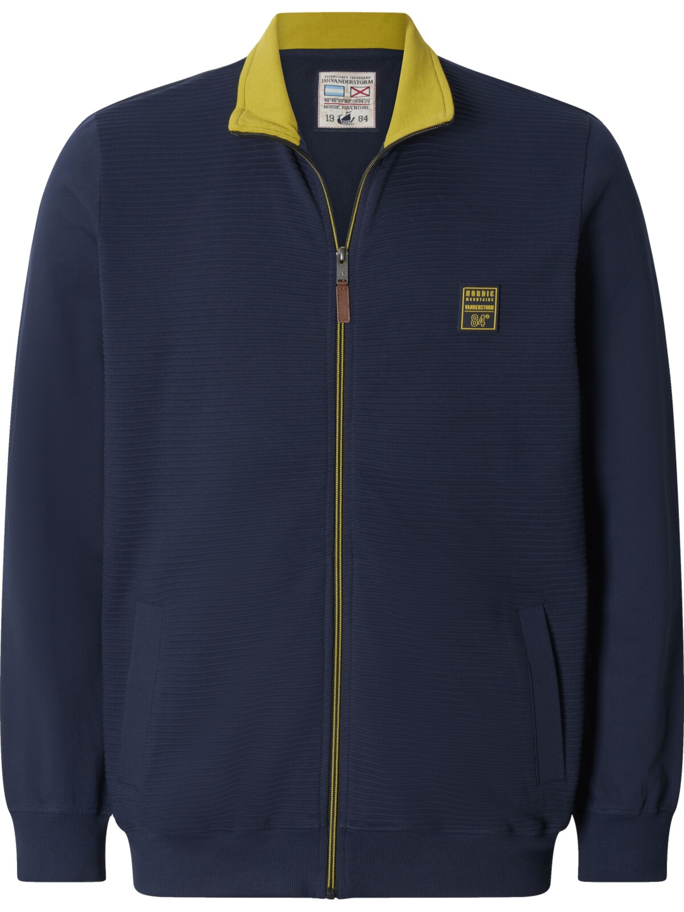 Jan Vanderstorm Zip-Up Hoodie 'Pedka' in Blue: front