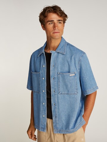 Regular fit Cămașă de la Calvin Klein Jeans pe albastru: față