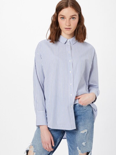 VERO MODA Bluse 'PALMER' in blau / weiß, Modelansicht