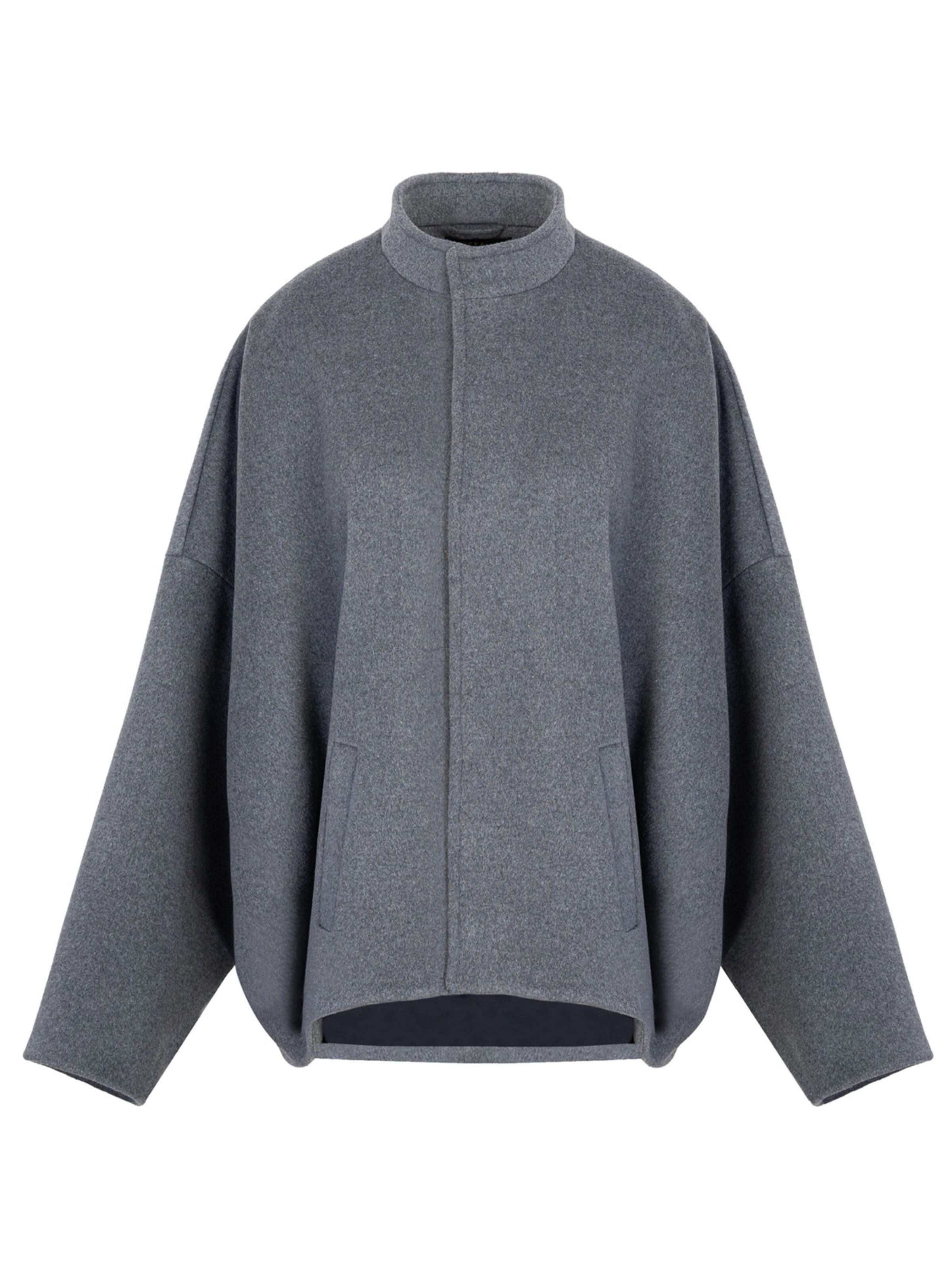 OPRA Between-seasons parka 'OPRA Oversize Kurtka Minimalistyczna Szary OP-KU-NUBA-GREY' in Grey: front