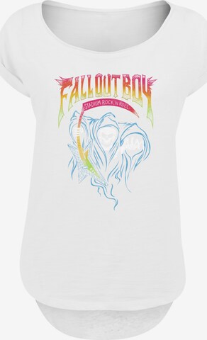 F4NT4STIC Shirt 'Fall Out Boy Rock And Roll Reaper' in Wit: voorkant