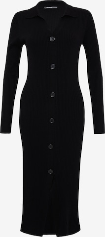 Threadbare Gebreide jurk 'Elm' in Zwart: voorkant