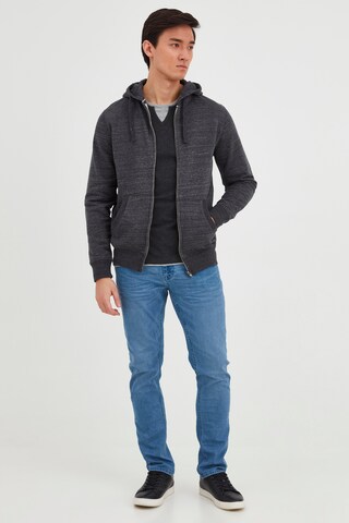 BLEND Kapuzensweatjacke 'VELNO' in Grau