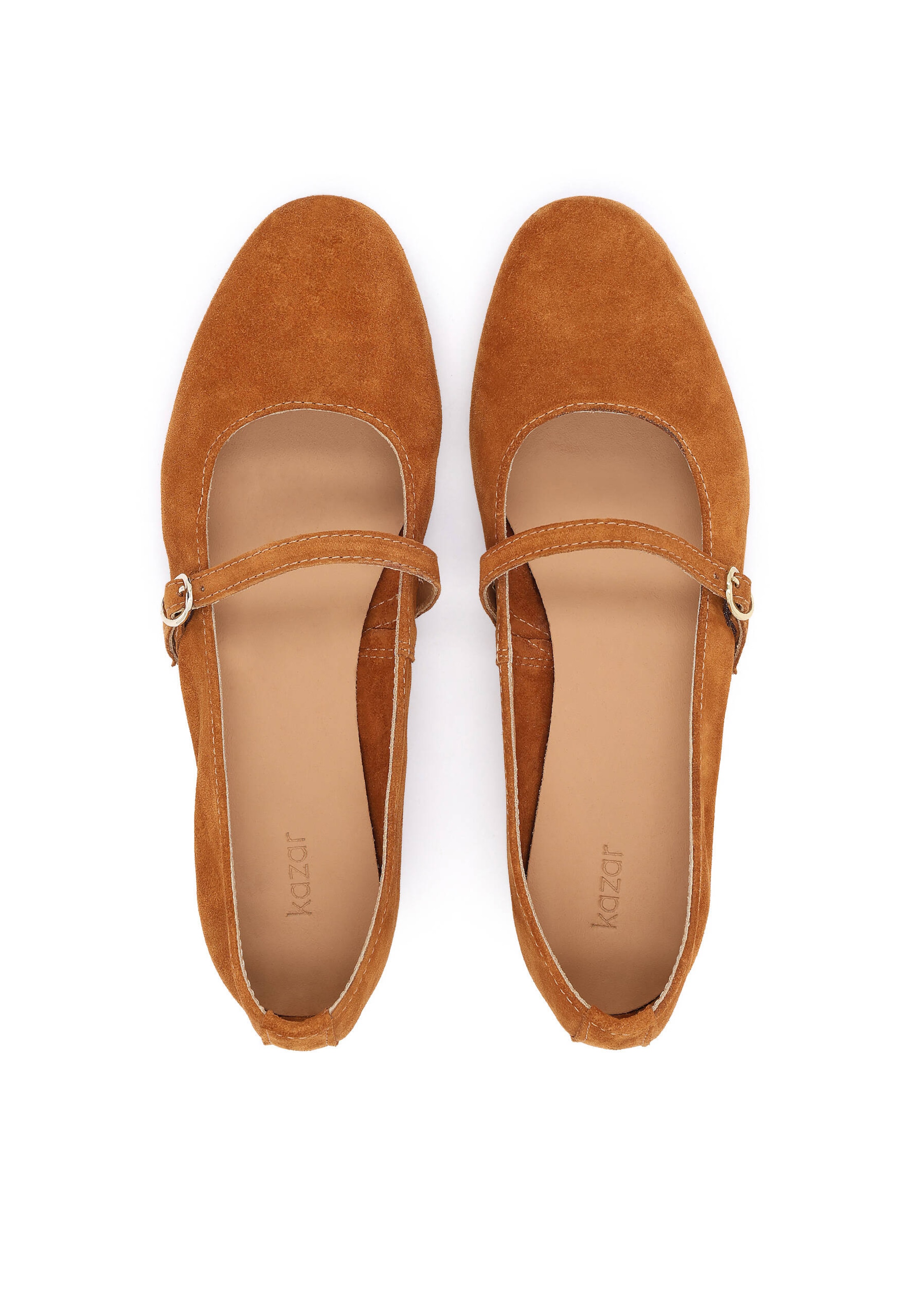 Kazar Strap ballerina in Brown