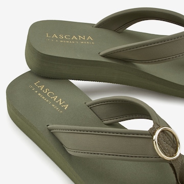 LASCANA T-Bar Sandals in Green