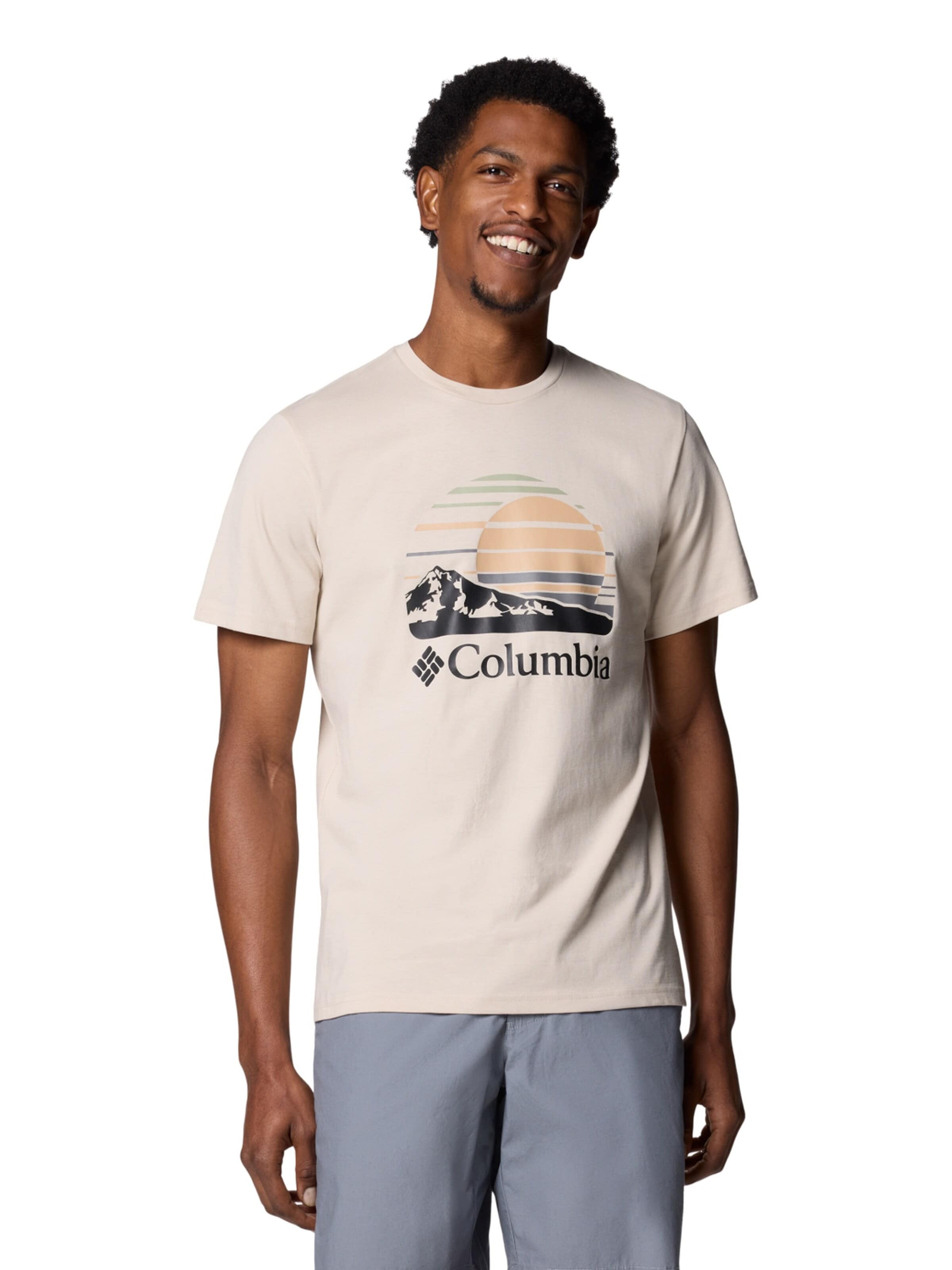 COLUMBIA Shirt 'Columbia Path Lake II Graphic' in Beige: front