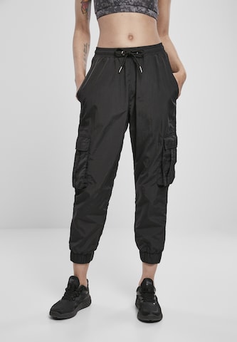 Urban Classics Cargo Pants in Black: front
