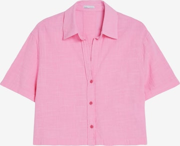 Bershka Bluzka w kolorze różowy: przód